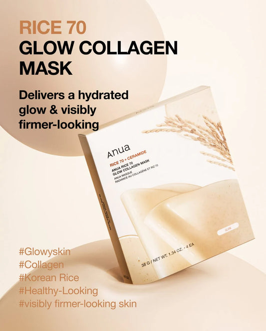 Anua Collagen Mask - Rice 70 + Ceramide Glow